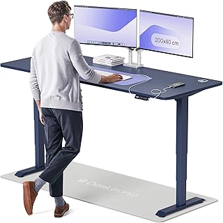 Desktronic Höhenverstellbarer Schreibtisch (200x80cm) – Elektrisch höhenverstellbar mit flüsterleisem Dual-Motor & Touchscreen – Hohe Tragfähigkeit – Stehtisch HomePro