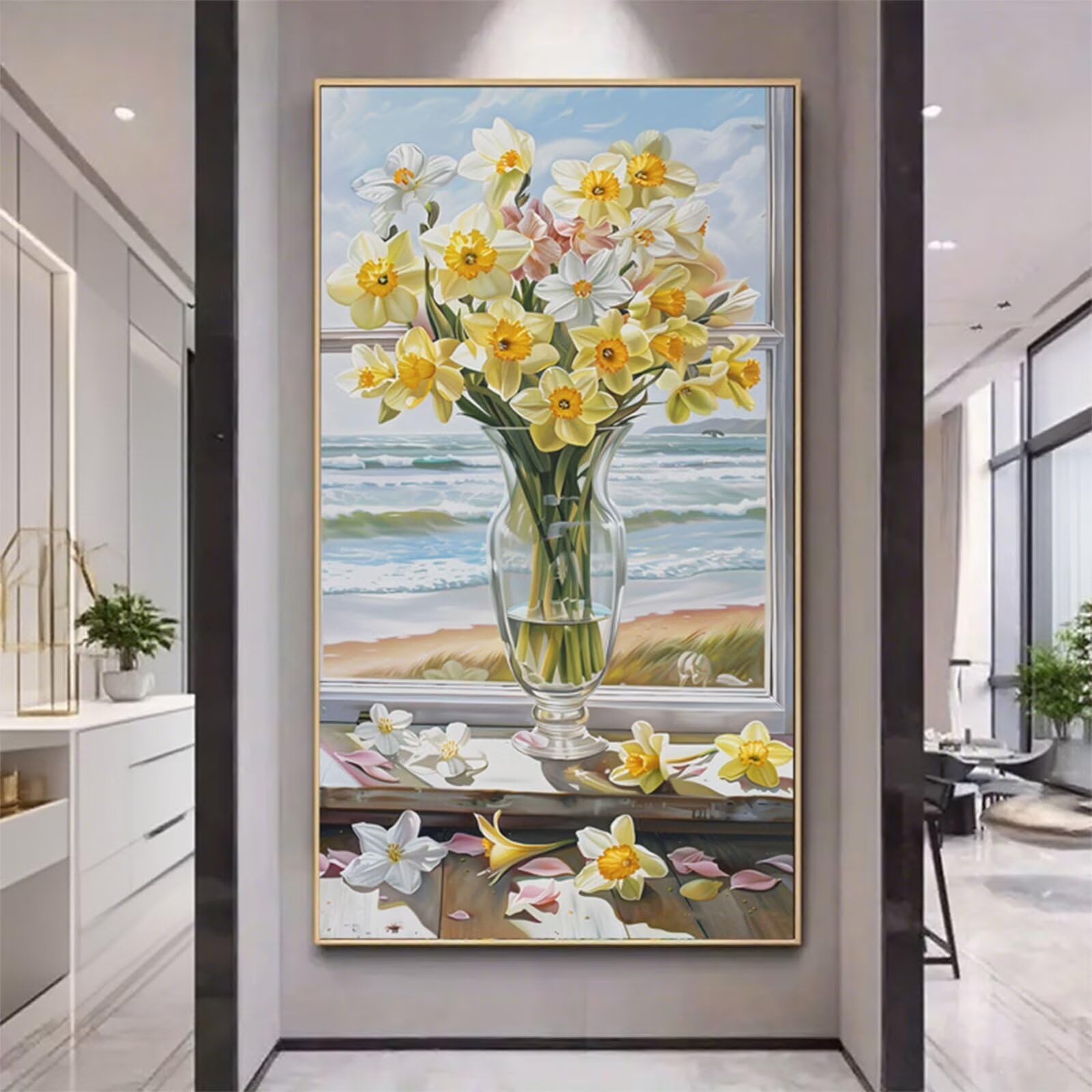 Zestawy do malowania diamentami z lilią diamentową dla dorosłych, 5D Dimond Art Flower Gem Arts and Crafts Paintings, DIY, kryształ górski, haft krzyżykowy, malowanie po numerach, dekoracja pokoju