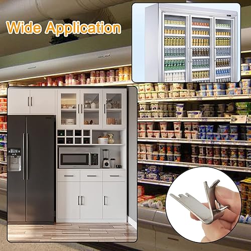 Miniatura 6 de 32 piezas 920158 Clip para estante de congelador, clip de estante de acero inoxidable para refrigerador, soporte de estante de refrigerador, clips