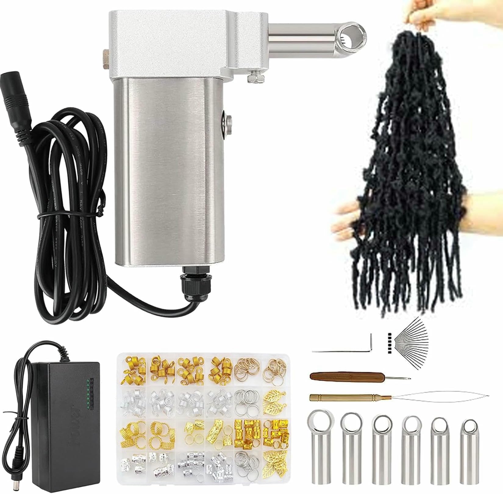 Mini machine à tresser au crochet pour extensions dreadlocks synthétiques