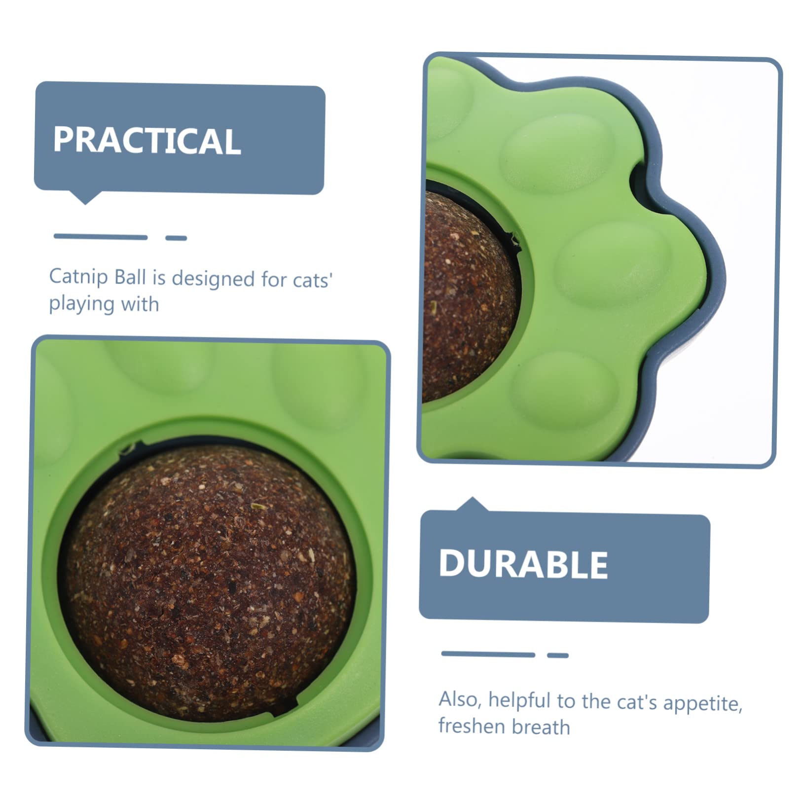 Kisangel 10ensembles Jouet à Licking pour Chat avec Boule De Cataire Édible De Boules De Cataire Rotatives pour Kittens