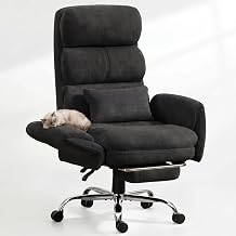 Criss Cross Office Chair, Reclining Cross Legged Chair w/ Flip Arms