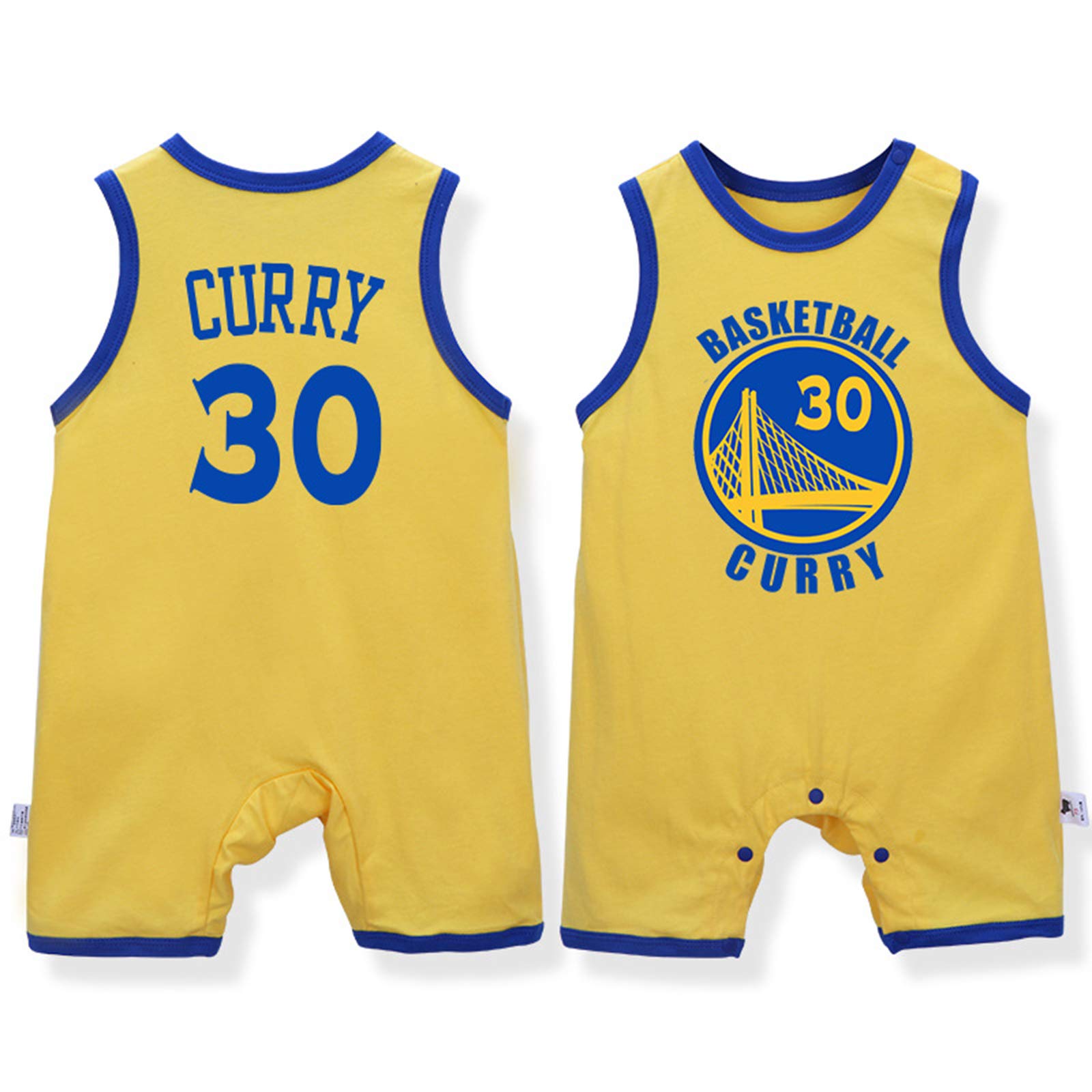 Baby basketball uniform, sleeveless vest, 0-15 months cotton James Lakers jumpsuit