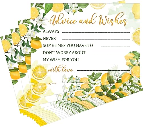 Miniatura 8 de Zonon Tarjetas de consejos y deseos, sin revestimiento, tarjetas de consejos de boda impresas de peso pesado para la novia y el novio, baby shower,