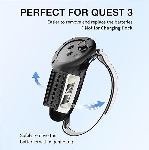 Miniatura 2 de Funda de agarre para controlador VR para accesorios Meta Quest 3, piel de silicona para controladores Oculus Quest 3, protector de controlador con