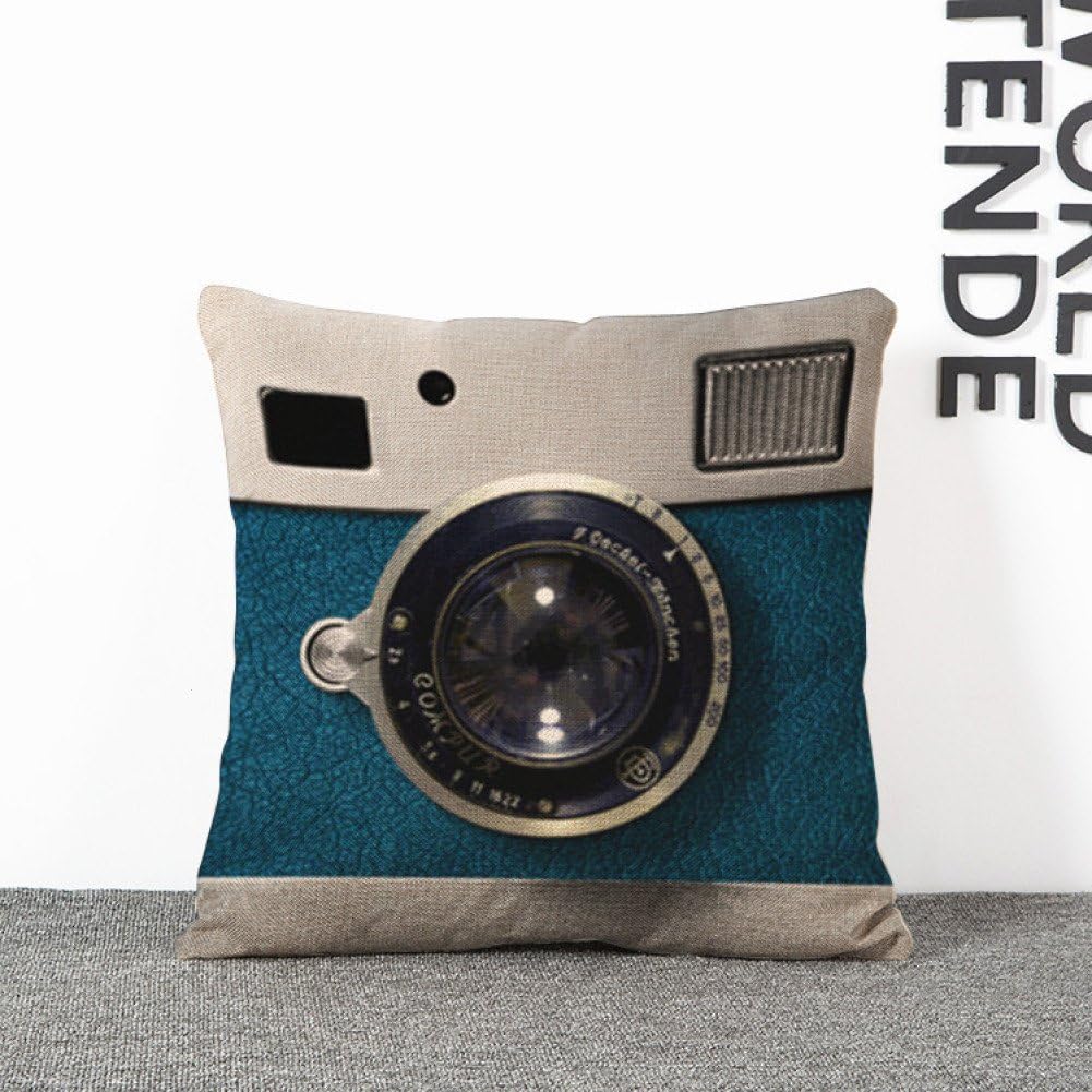 UKCREATIVE Pillow Case Cushion cover 3D Throw Print Cushion Cover Decorative Sofa Pillow Case Car Bedding Decorative Cusion cover Digital Printing Cusion cover Camera Pillow Case Linen Pillow Case