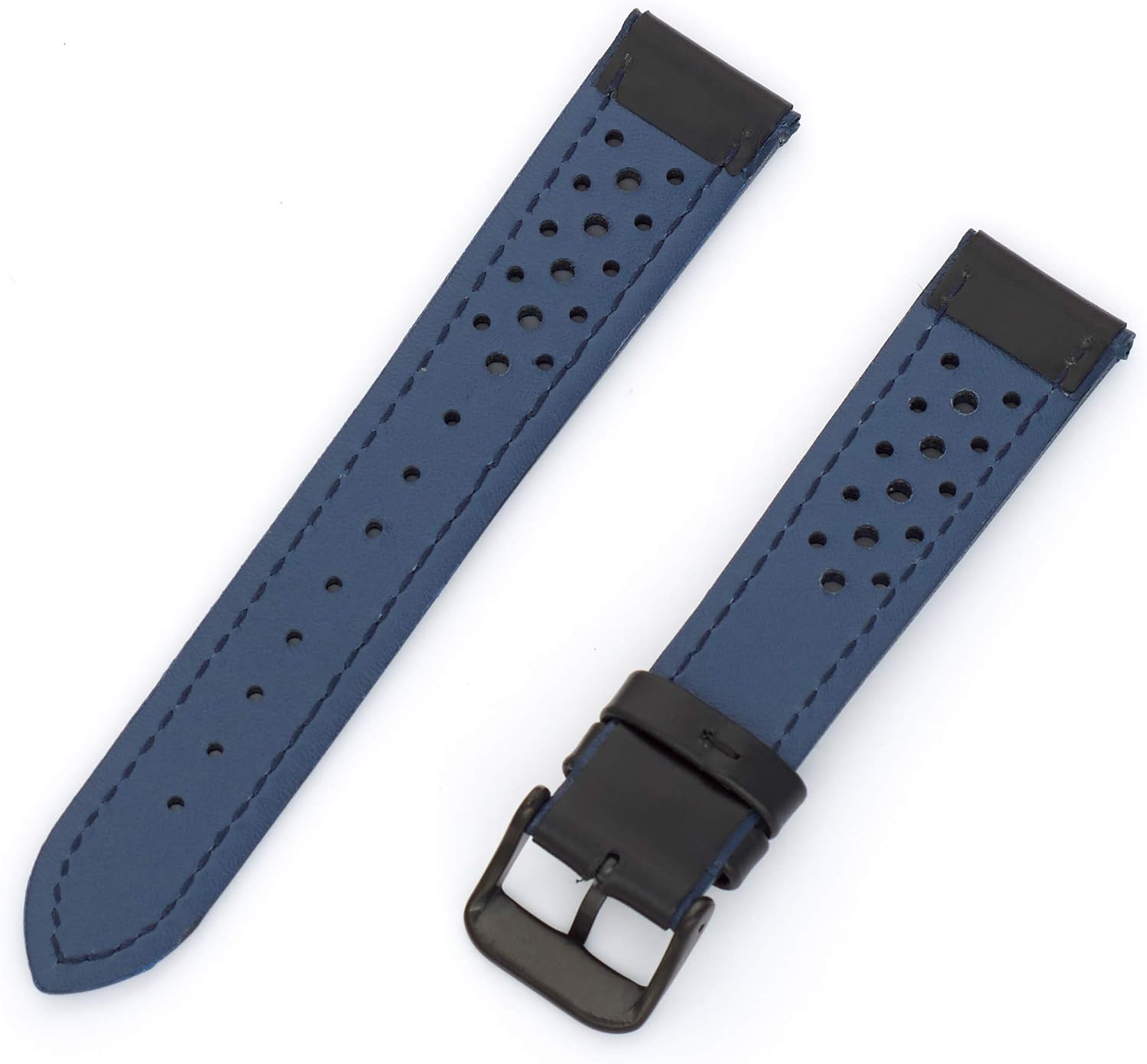 Hadley-Roma MS-755 Blue 20mm Men's Genuine Calfskin Leather Watch Band image 3