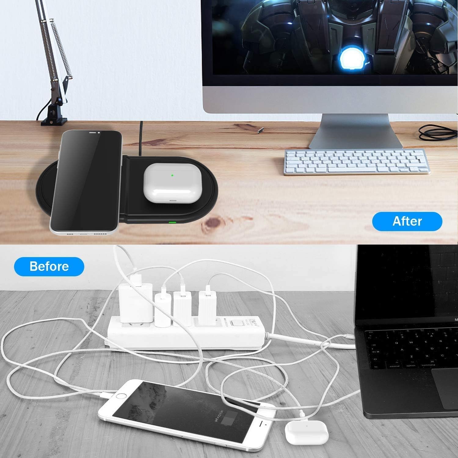 Frее Shірріng Ovеr $50 Hoidokly Dual Wireless Charger, 10W Fast Wireless Charging Pad Compatible with AirPods Pro iPhone 12/12 Pro/12 Pro Max/12 Mini/SE /11/11 Pro Max/XS/8 Plus Blасk Frіdау - 60% оƒƒ Hoidokly Dual Wireless Charger, 10W Fast Wireless Charging Pad Compatible with AirPods Pro iPhone 12/12 Pro/12 Pro Max/12 Mini/SE /11/11 Pro Max/XS/8 Plus