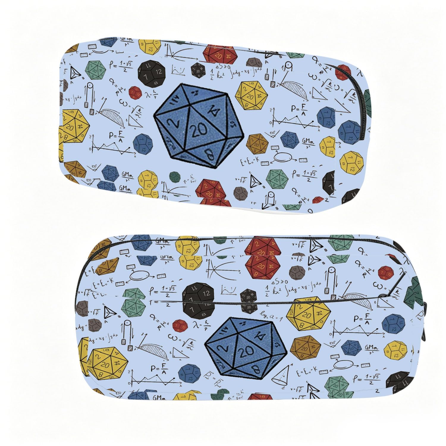BNQL Dice Pencil Case Pouch D20 Dice Gifts Dragon Gamer Gift Dragon Lover Gift RPG Gamer Gifts Geeky Gifts Board Game Pencil Pouch