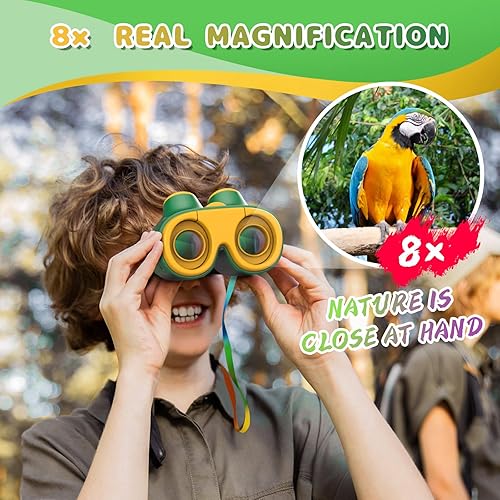 Miniatura 2 de Prismáticos compactos para niños y niñas, binoculares de 13 x 30 pulgadas para niños, binoculares compactos para niños y niñas, ideales para niños,