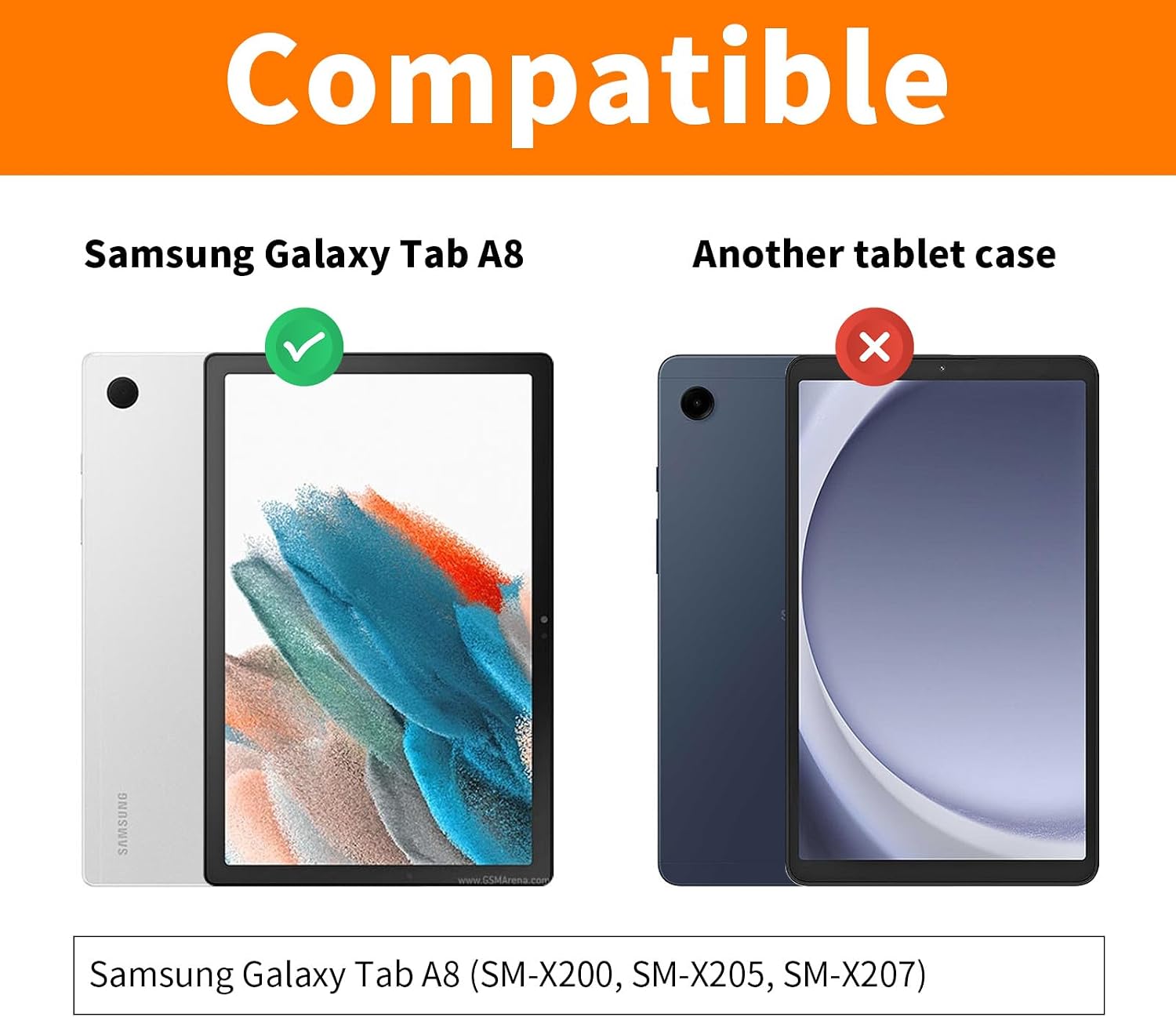 Leather Case for Samsung Galaxy Tab A8 10.5" 2022(SM-X200/X205/X207) image 2
