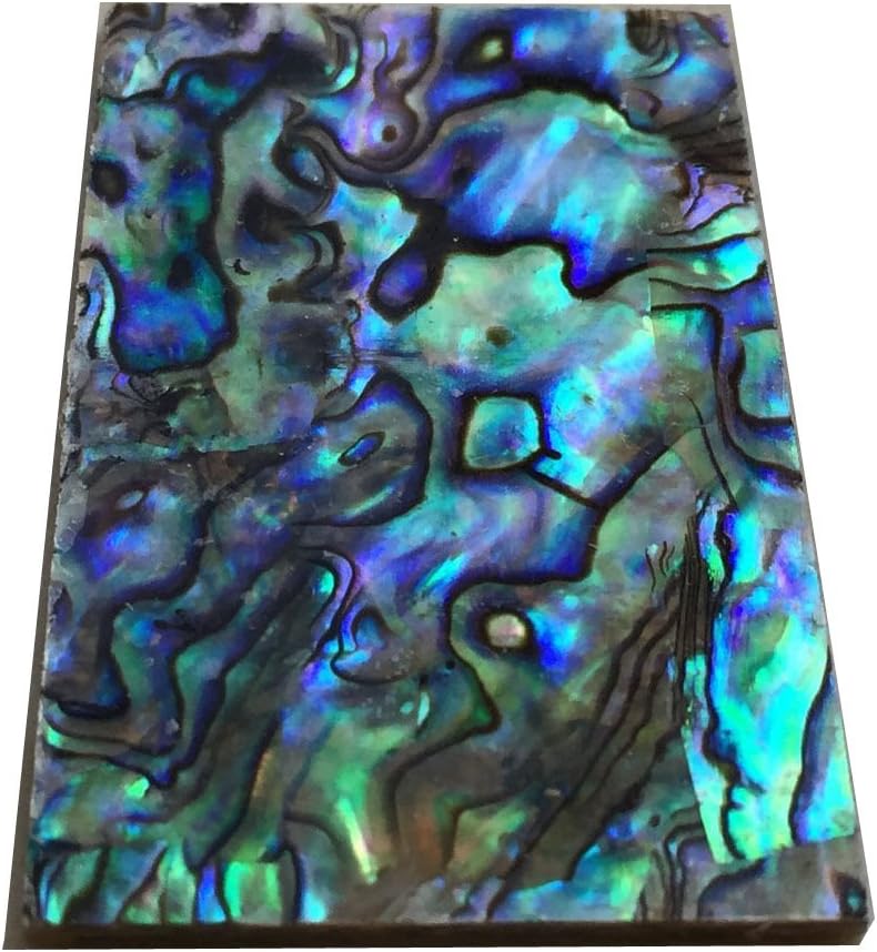 Thickness 1.5mm(0.059") 100% Solid Nature Paua Abalone Knife Handle Flat Shell Blank Scales Inlay Material Slab-1 (33 x 58 x 1.5 (mm))