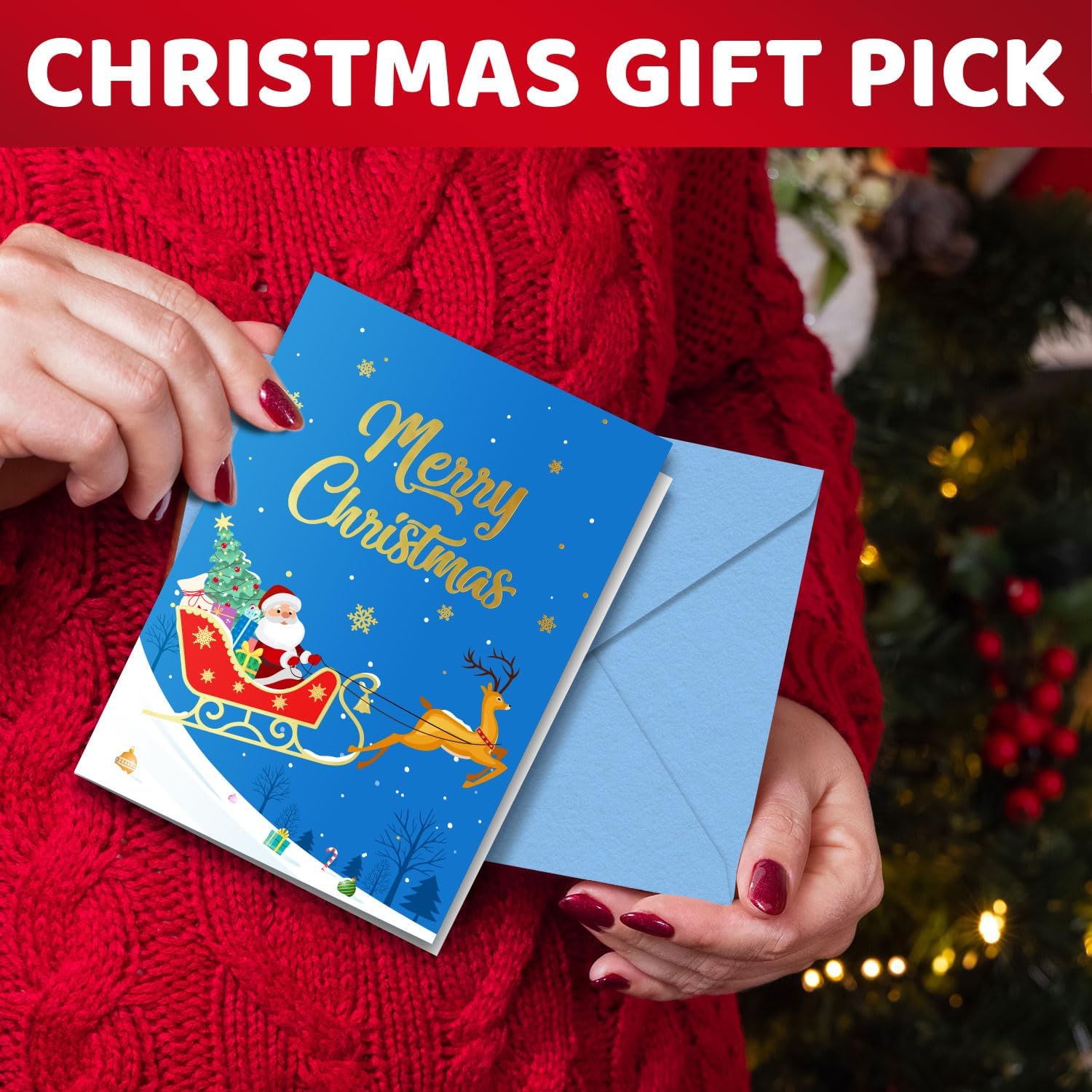 HAPPYPOP Funny Christmas Socks - Unisex Merry Animal Xmas Gifts for Adult & Kids with Card - Image 2