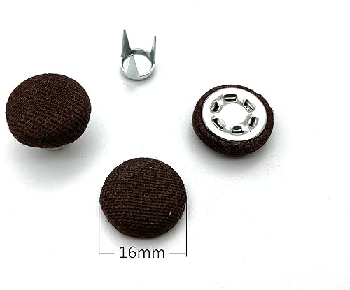 Miniatura 2 de Gorra de béisbol de 58 pulgadas  0.630 in, con botones, botón superior, repuesto para fabricación, suministros de reparación color marrón H155E