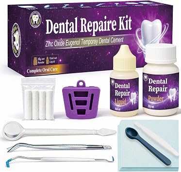Dental Care Kit Zinc Oxide Eugenol Cement, Tooth Repair Kit for Crowns Filling, Temporary Teeth Fix for Confident Smile