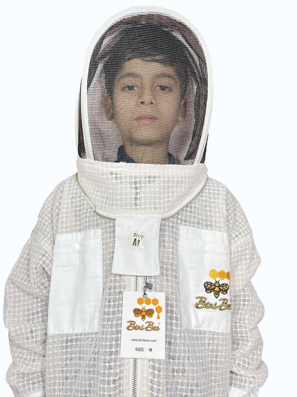 Three Layer Ventilated Beekeeping Suit for Kids (Large)