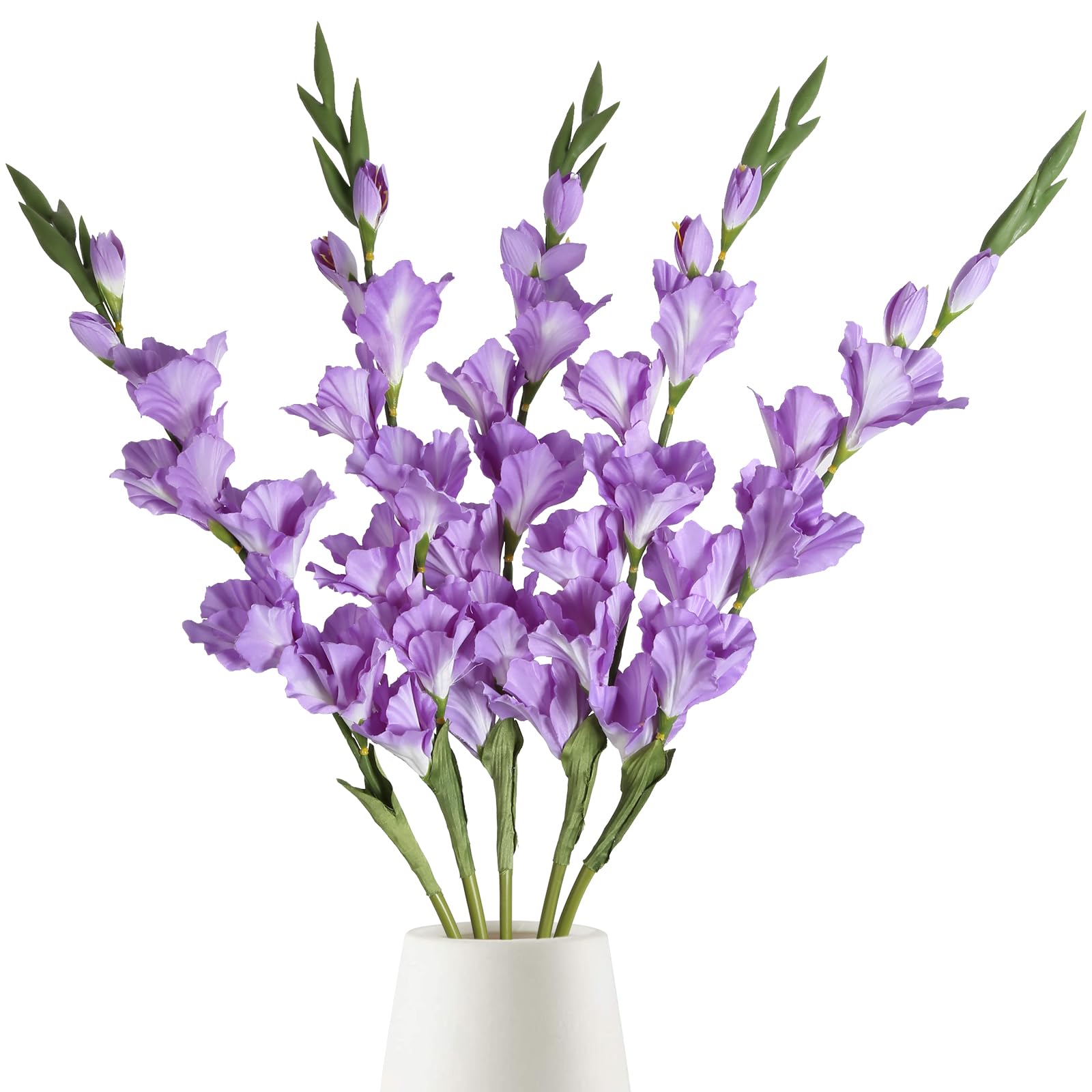 ICBOX Purple Gladiolus Artificial Flowers 5 PCS