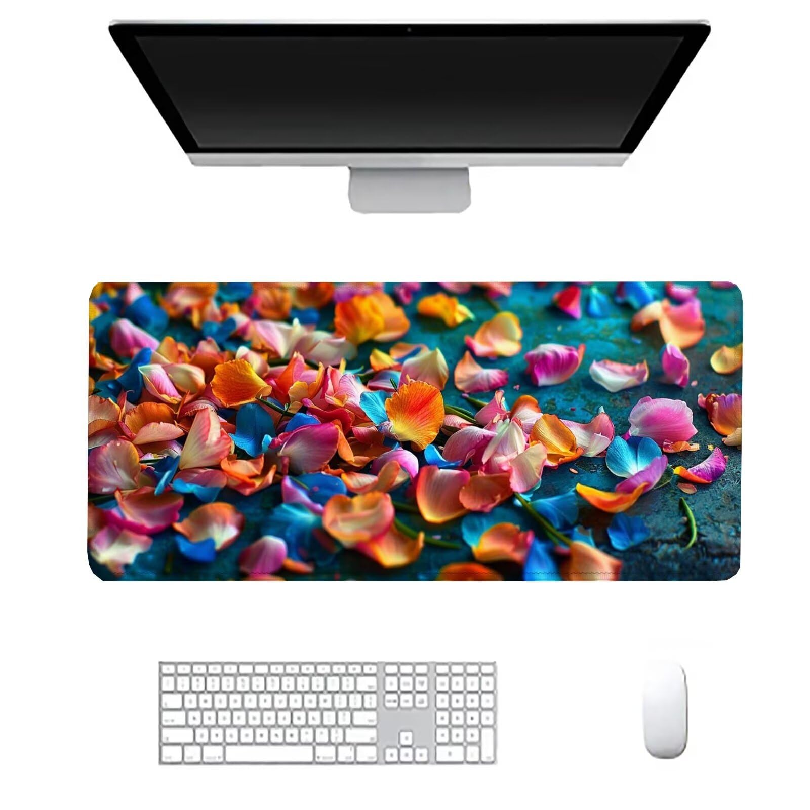 Kolorowa podkładka pod mysz duża podkładka na biurko gracz płatek XXL podkładka pod mysz 1600 x 800 x 3 mm niestandardowa podkładka pod mysz, ochraniacz na biurko matowe akcesoria biurowe, do domu