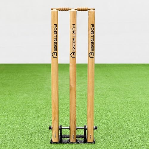 Miniatura 2 de FORTRESS Tocones de cricket con resorte  tocones de regulación ICC de 28 pulgadas para cricket  Estilos Club y Pro  Wickets y fianzas de resorte