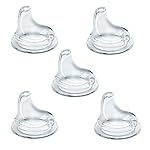 NUK Replacement Silicone Spout for Select NUK Cups, Spill-Proof, Soft Spout, Dishwasher-Safe, BPA-Free, Clear, Pack of 5