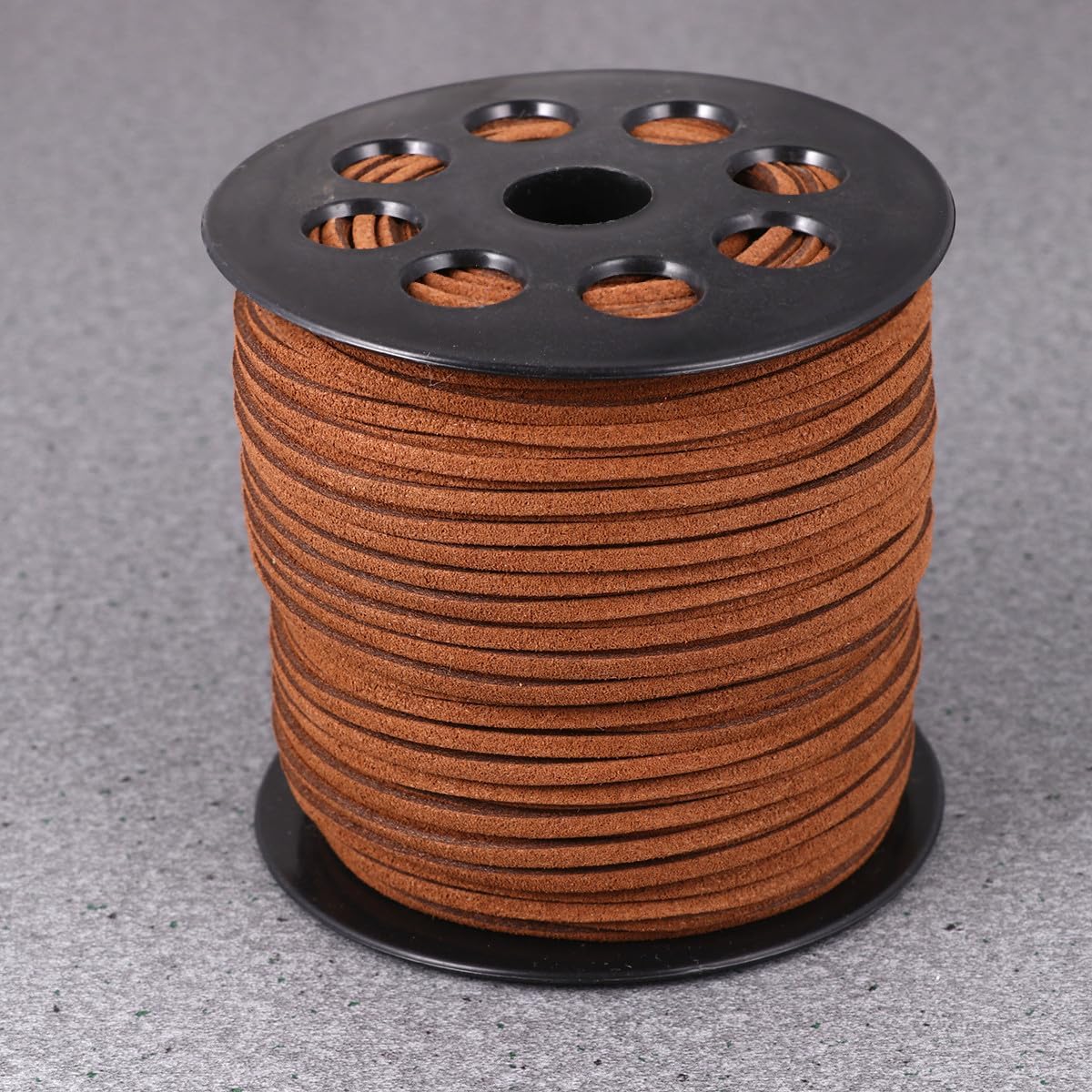 Light Coffee Plush Leather Cord Double-Sided Microfiber String for Jewelry Making DIY Accessories 90m Roll Suitable for Handmade Bracelets and Craft Projects
