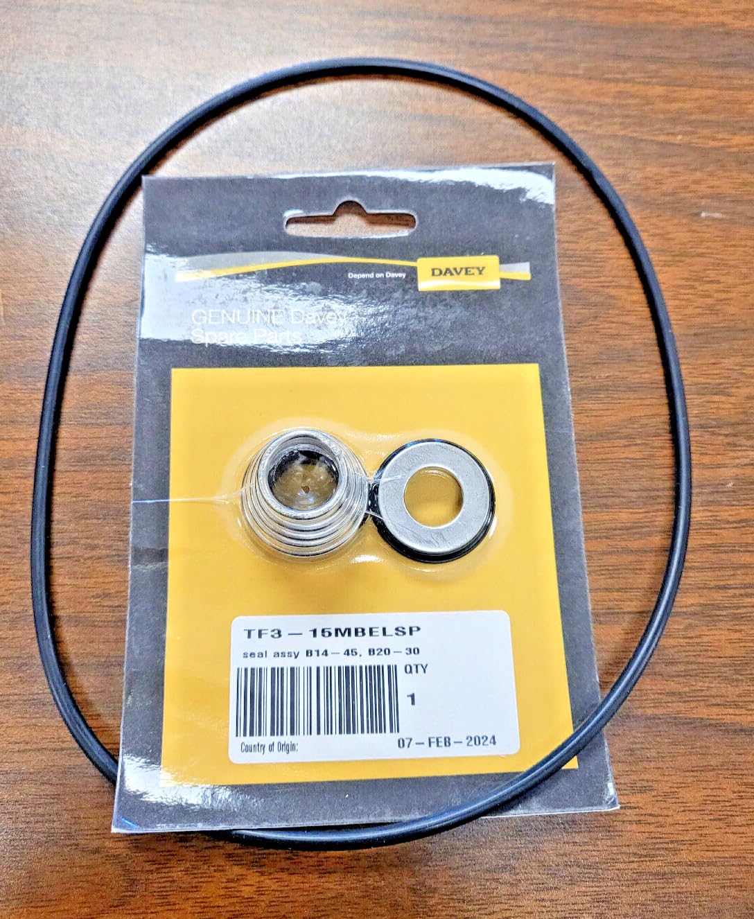 Davey Pumps Seal KIT BT14-30 MEHCANICAL Seal, and O-Ring. Part # KIT315BPL
