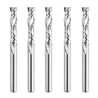 SpeTool Carbide Compression Router Bit Up & Down End Mills 5pcs 1/8" Shank for CNC Milling Machines Wookwork 3D Profile Detail Engraving
