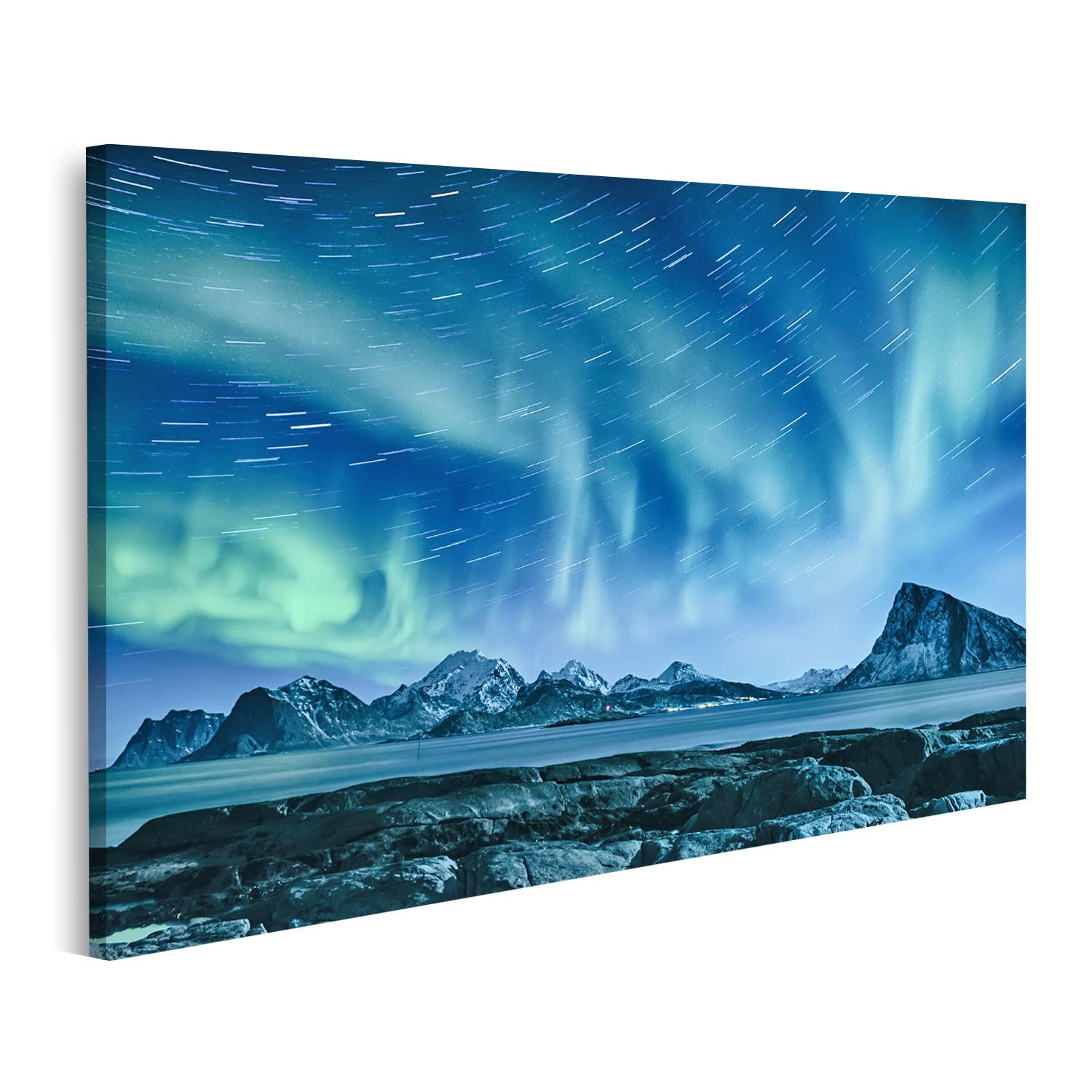 Aurores boréales tableau sur toile pour s'évader en Norvège - 5