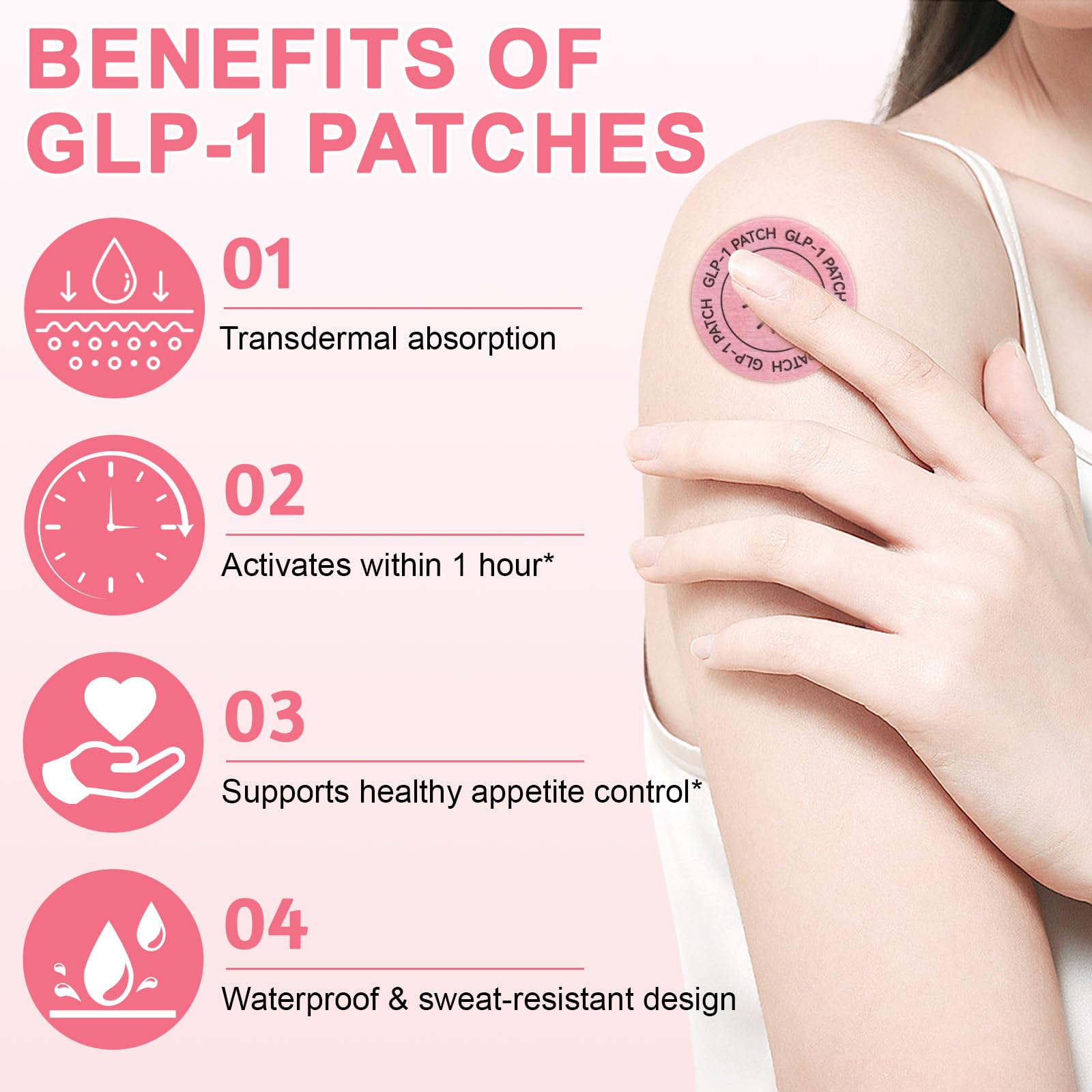 glp 1 patches benefits GLP-1 Patches Healthy Shape Plant-Based Formula Patch for All Skin- 30  Count : Buy Online at Best Price in KSA