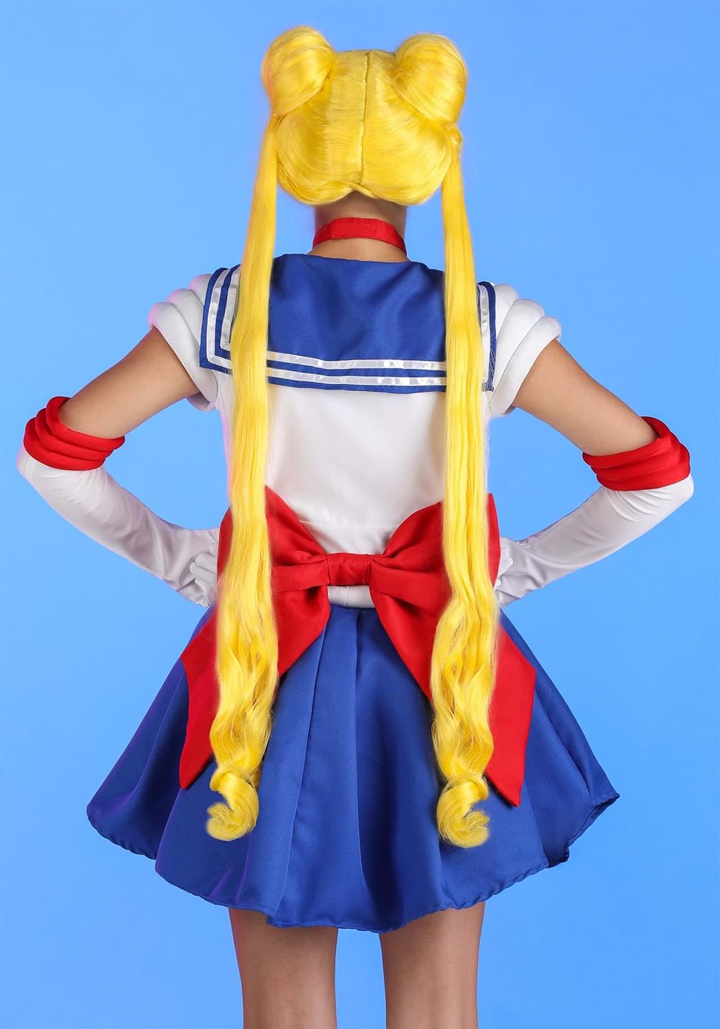 Womens Sailor Moon Costume With Leotard, Skirt, Gloves, Choker, & Tiara - Officially Licensed Adult Outfit