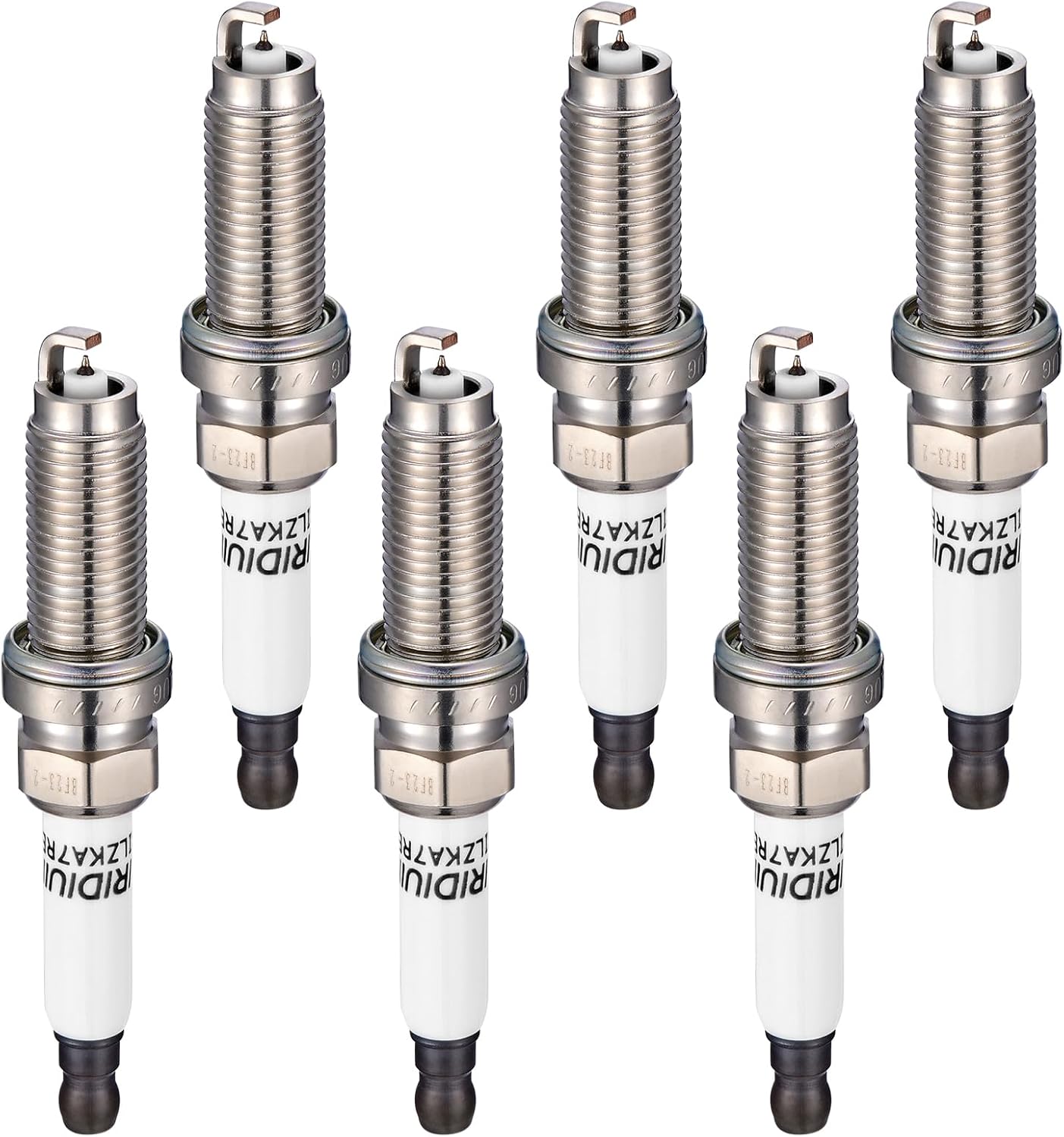 93476 Iridium Platinum Spark Plugs 6 Pack - Compatible with Land Rover Range Rover 2014-2019, Discovery 2017-2020, Range Rover Sport 2014-2019,LR4 Compatible with Jaguar F-Pace, XF, XJ, XE