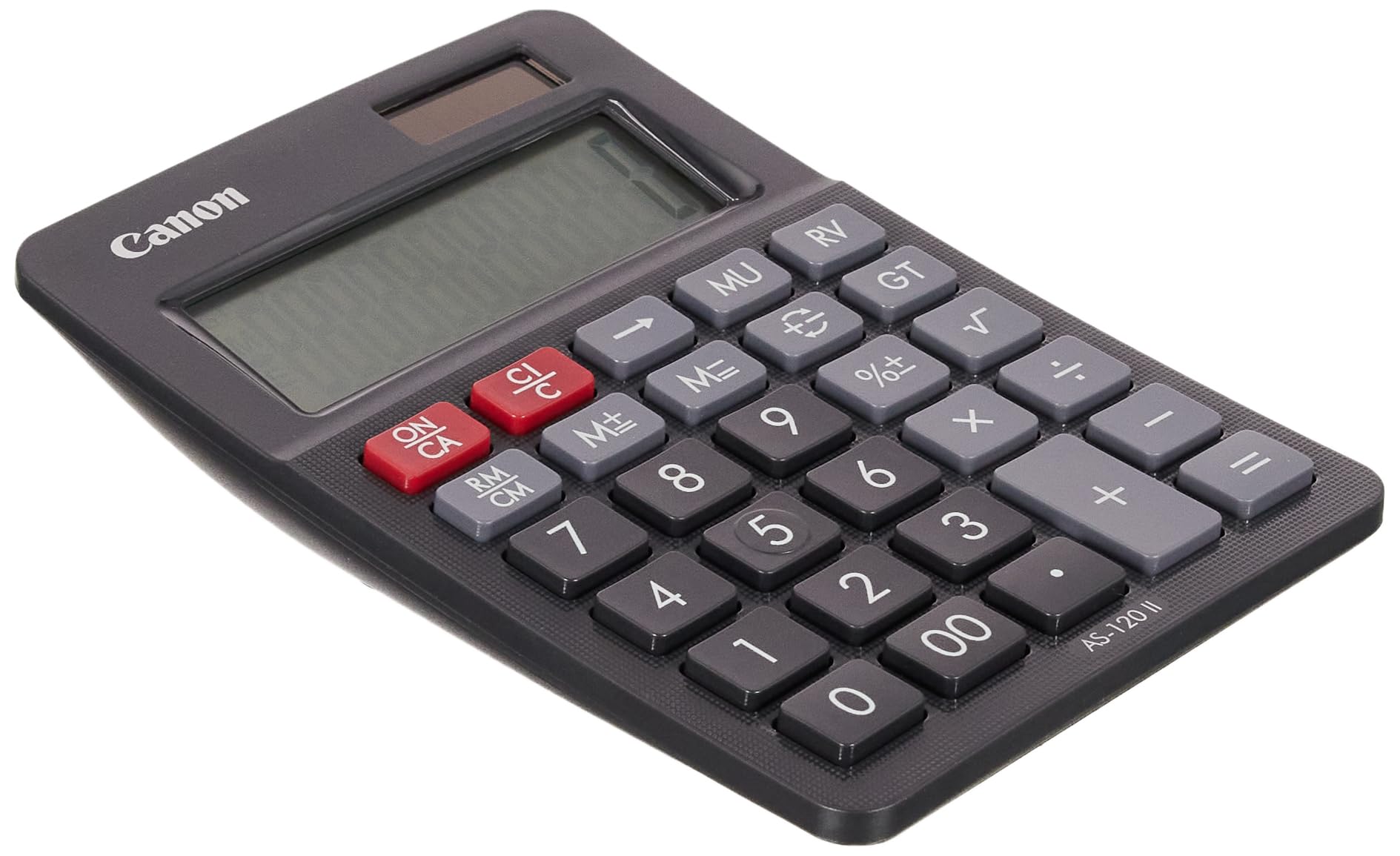 Canon AS-120 Tischrechner Schwarz - 12-stellig Mit Dual-Strom