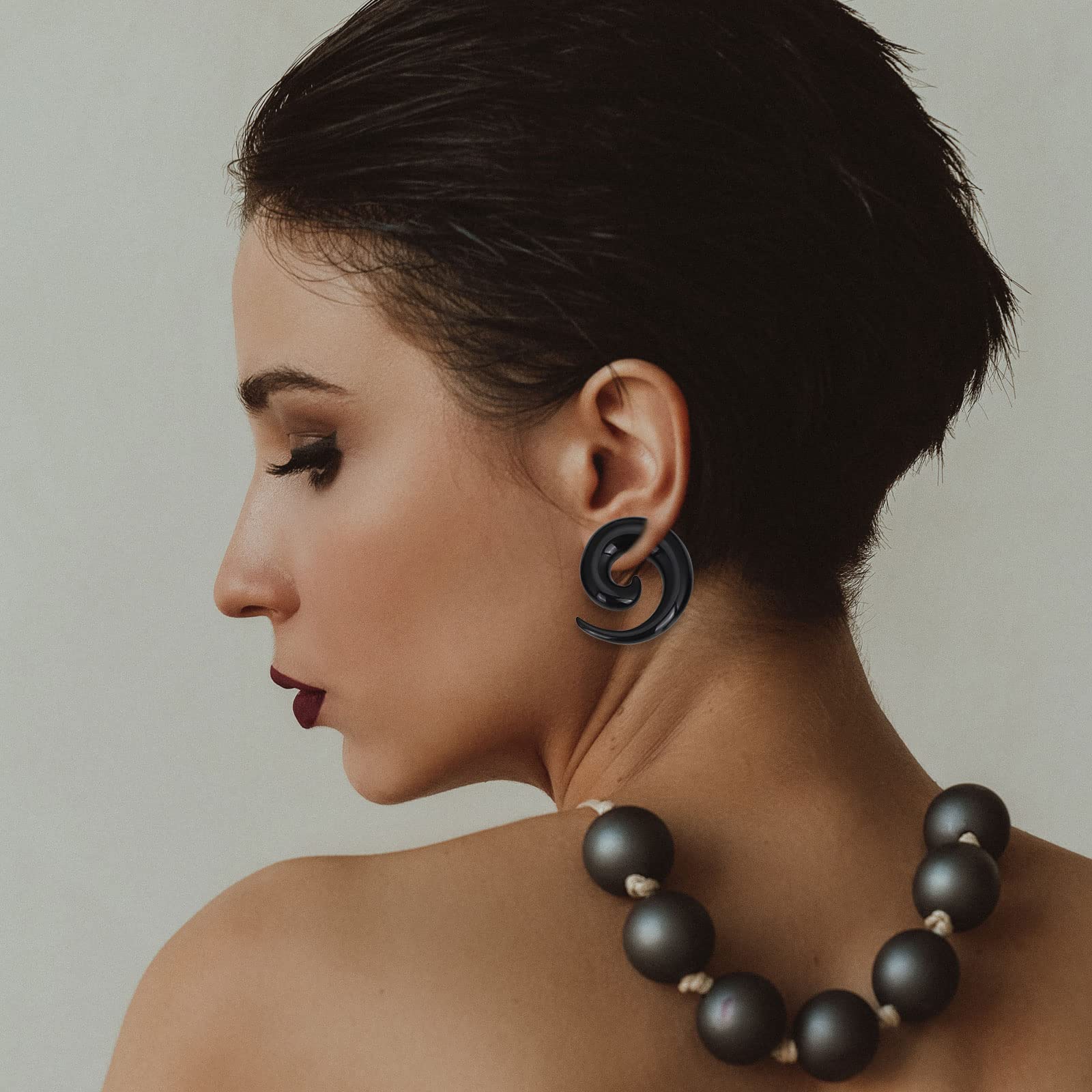 Longbeauty Set di 12 dilatatori per orecchio, 10 mm, 20 mm