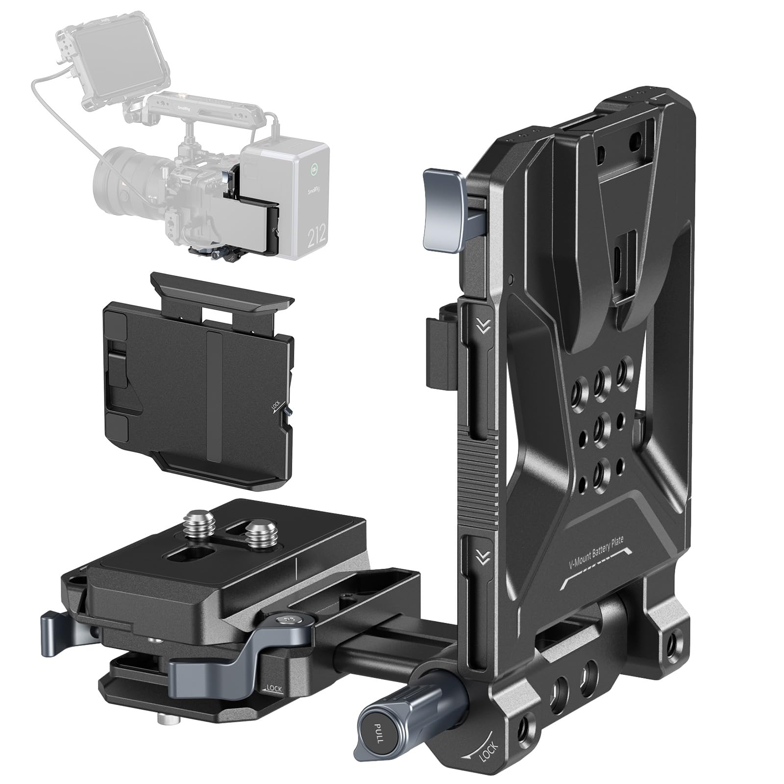 Amazon | SmallRig 折りたたみ式Vマウントバッテリープレートキット