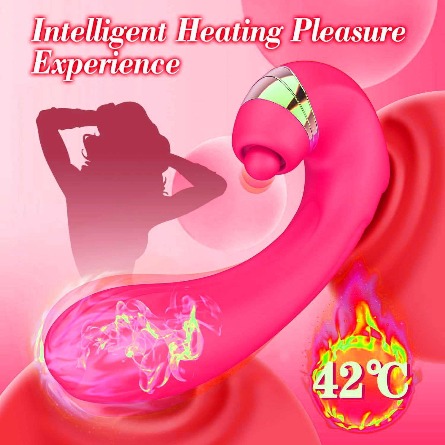 Vibrator Adult Sex Toys for Women - 4 in 1 Rotating Vibrator Dildo Slapping Clit Toy with 10 Vibrating Modes & 10 Rotating Modes, G Spot Clit Stimulator Pleasure Tools for Female Couples Games