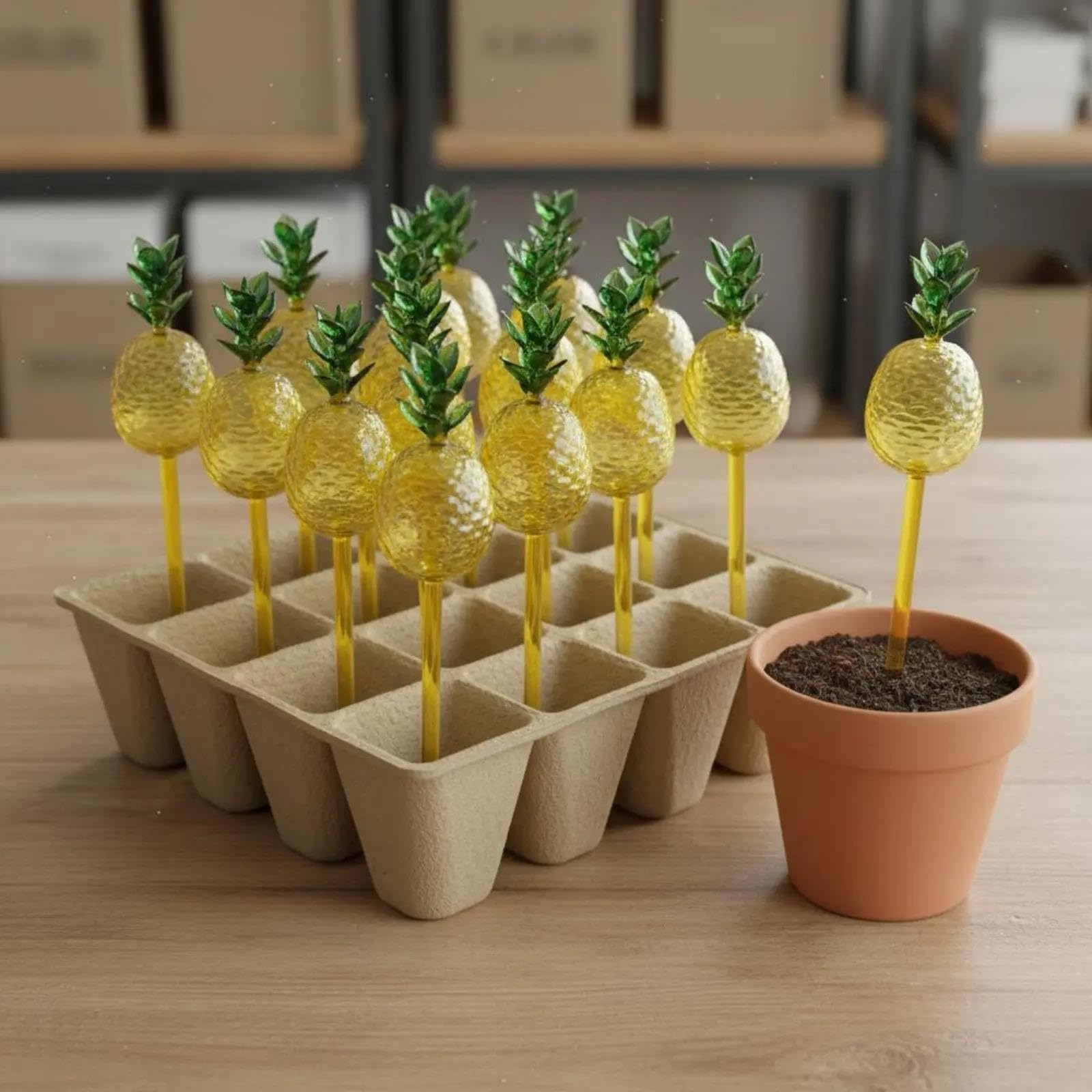 Automatische Bewässerung von Pflanzen Ananas-Gießkugel, einfach zu bedienender automatischer Pflanzentropfer