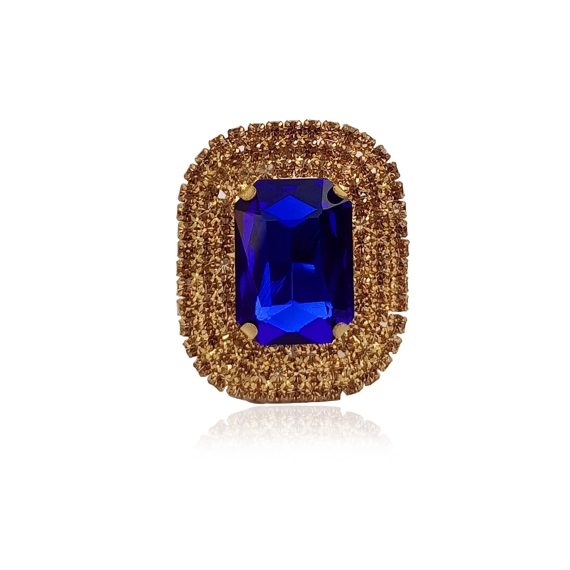 Suroui Fashion : Ring, Royal Blue Color Emerald Stone Oval Shape, Adjustable Ring for Womens and Girls (Daily Use also) - SFSE0009 (B0B197WDNR) Amazon Price History, Amazon Price Tracker