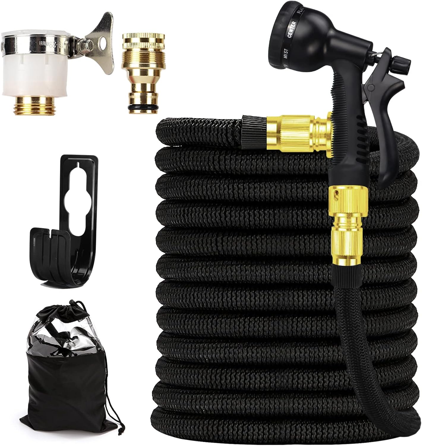 見事な 散水ホースリール 庭やベランダの水まきや掃除などに大活躍 伸縮ホース 約3倍に伸縮可能 8種類の水形調節 工事不要で簡単取り付け ホースバンドと 蛇口ニップル付き 7 5 22 5m Ege35 Codartbilisim Com Tr