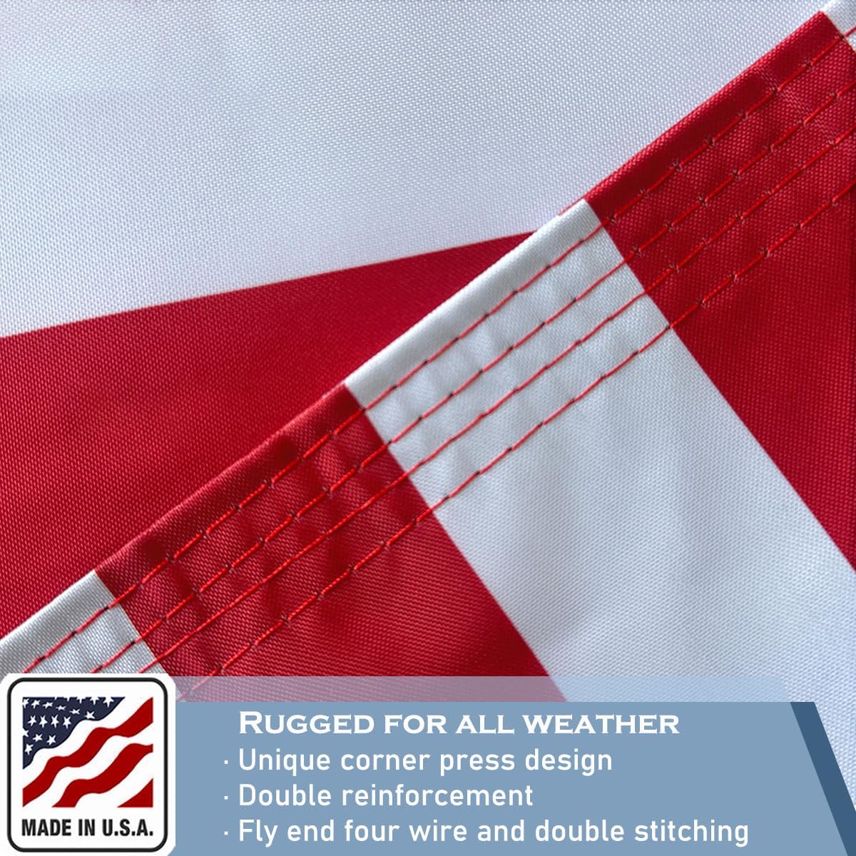 Nylon American US Flag 2x3 FT 100% Made in The USA-Heavy Duty Vibrant Colors Double Sided United States Flag with 2 Brass Grommets for Home/Company/Indoor Outdoor Decoration (FMAA Certified)
