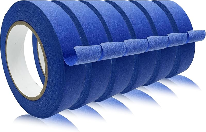 Masking Tape, Blue Tapes, Painters Tape, Artist Painter's Painting Paper Tape for Multi-Purpose Wall Paint, DIY Crafts, Scrapbook, Decoration, Labeling, Edge Finishing, 0.94INx60.1YDSx6 Rolls=360.6YDS