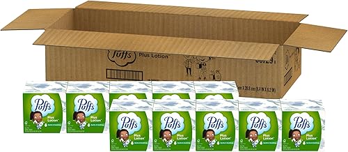Miniatura 12 de Puffs Plus Loción Facial Tissue, 1 caja de cubo, 48 pañuelos por caja