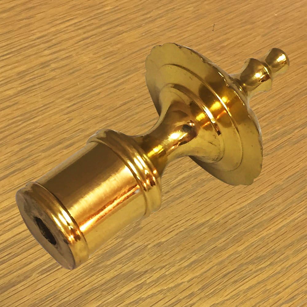 Royal Designs Umbrella Lamp Finial for Lamp Shade, 2.5 Inch, Antique Brass - Set of 2