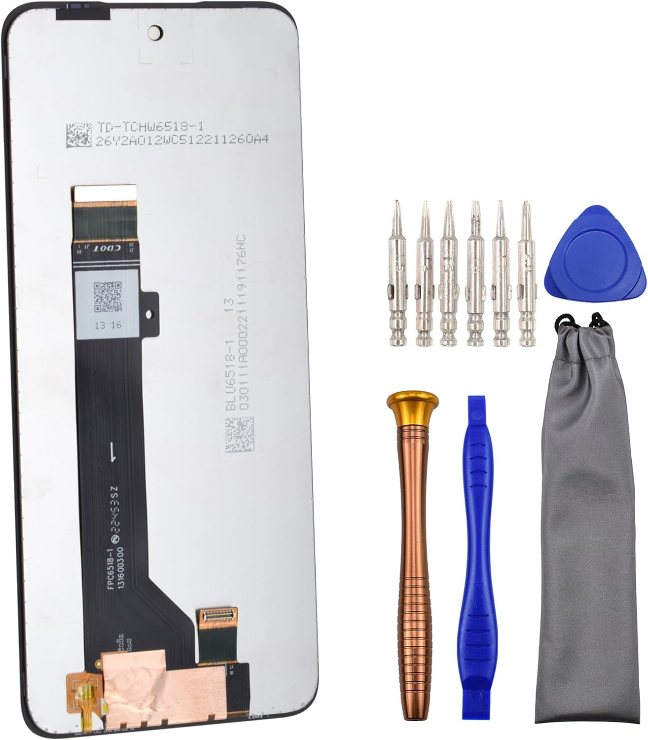 Complete Screen LCD Digitizer Touch Assembly Replacement for Motorola Moto G53 Motorola Moto G53 XT2335-2 Black 6.5"