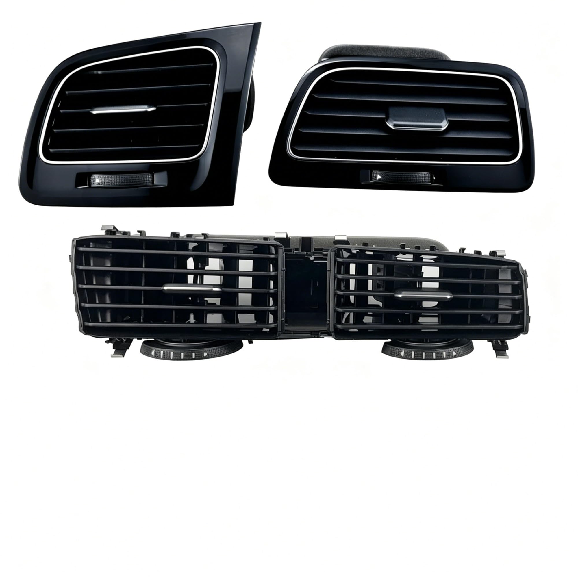 Noheeu Front 3Pcs Air Vent Panel For Car 1/2/3Pcs Car Front Dashboard Central Air A/C For Vw For Golf 7 .5 For Mk7 2013-2019(Front 3Pcs)
