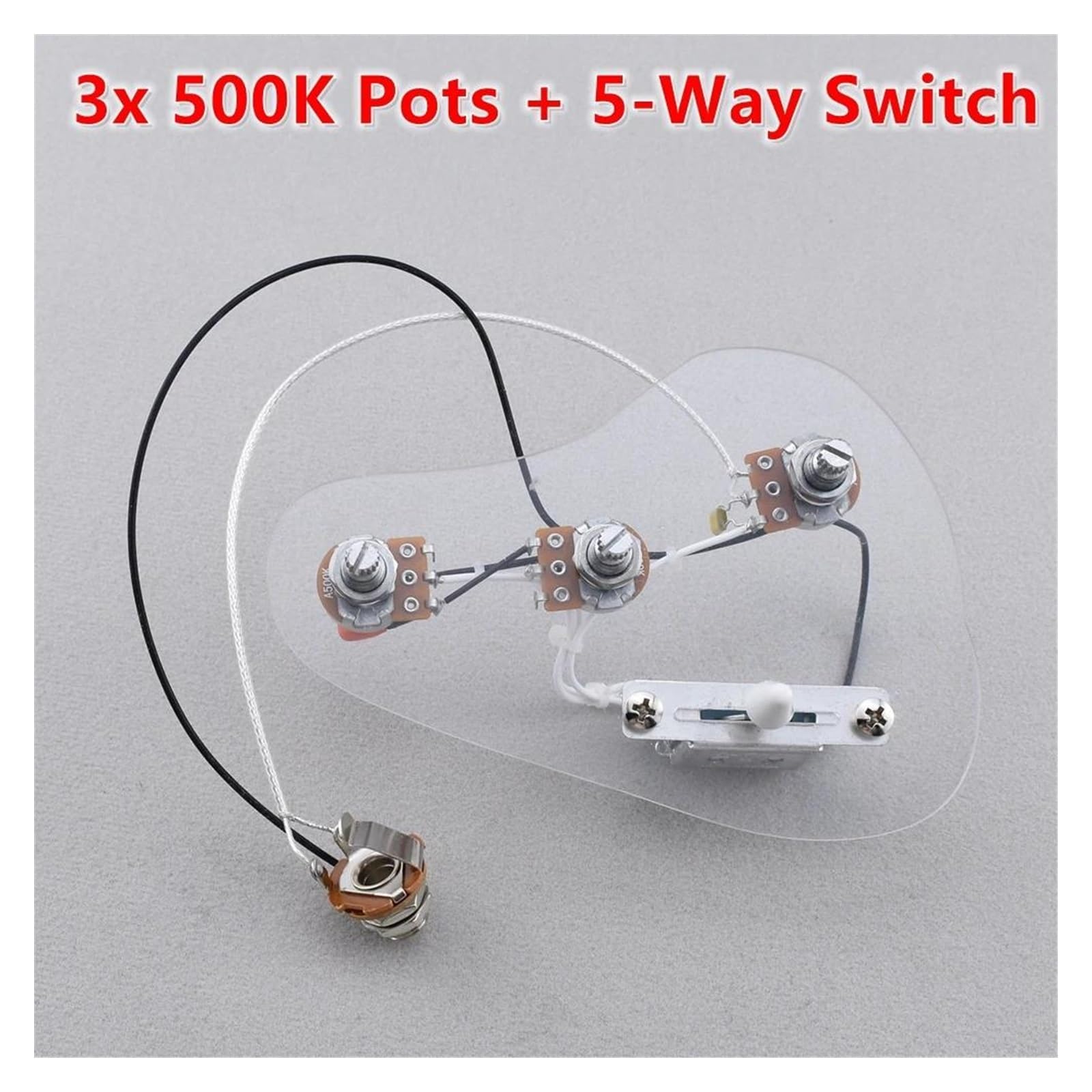 1 Juego De Arnés De Cableado De Guitarra Eléctrica SSS/SSH Kit De Potenciómetro De 500K