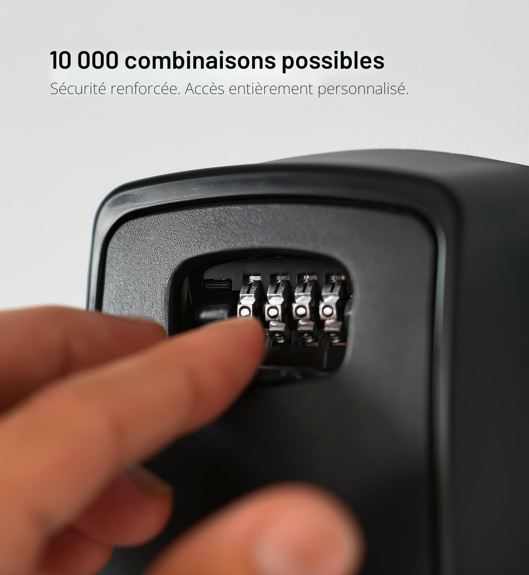 Iron Lock - Boîte de verrouillage à clés XXL - Support mural pour clés - Combinaison à 4 chiffres avec code réinitialisable - Interrupteur B - Très large - Pour intérieur et extérieur - Étanche
