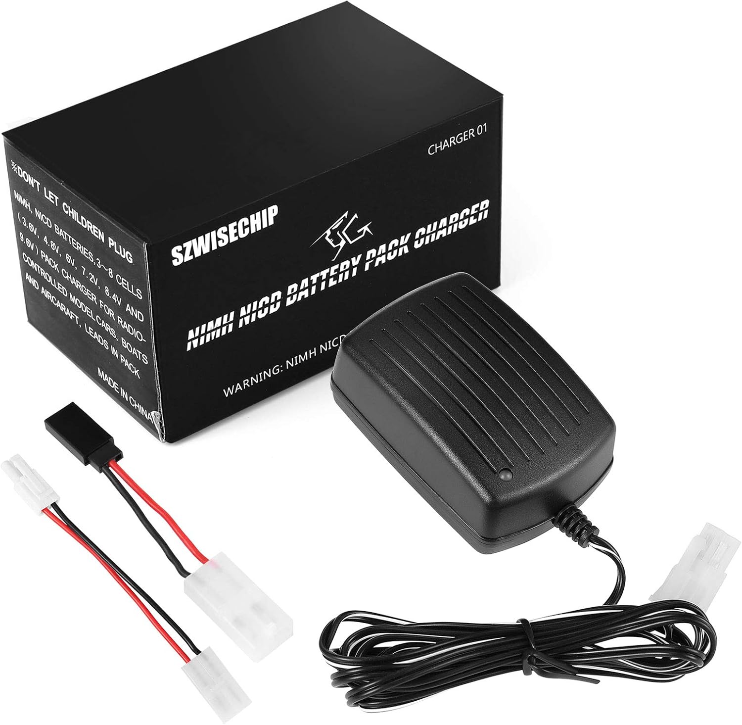 Delta Peak Detection RC Battery Charger for 3.6V-10.8V NiMH/NiCd Battery Packs Hobbies Airsoft Batteries, RC Car, RC Truck, Air Gun,RC Airplanes, Compact with Standard/Mini Tamiya, JR FUTABA
