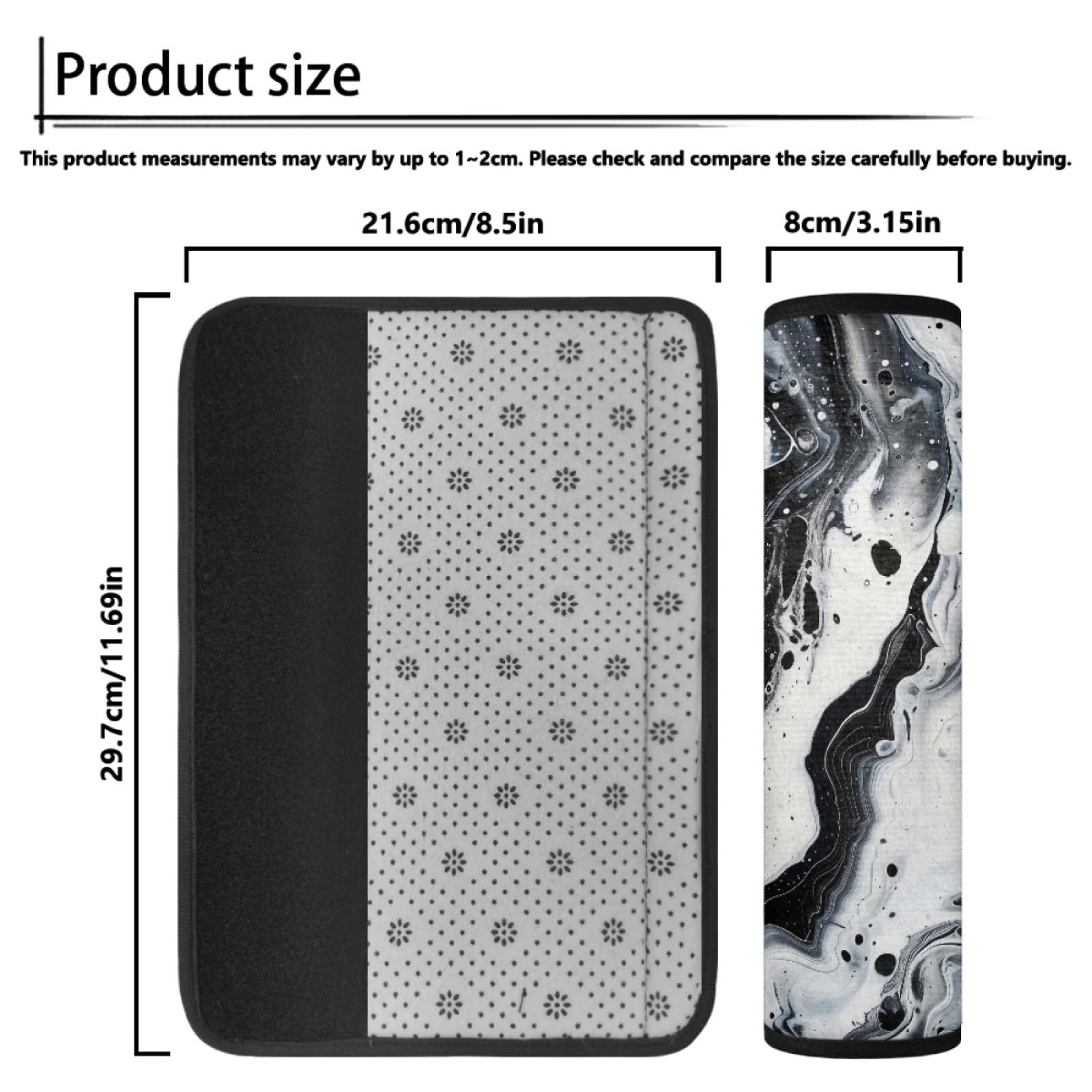 Protector Cinturon Coche Funda Almohadilla Cinturon Coche 21.6x29.7cm/6 Pcs