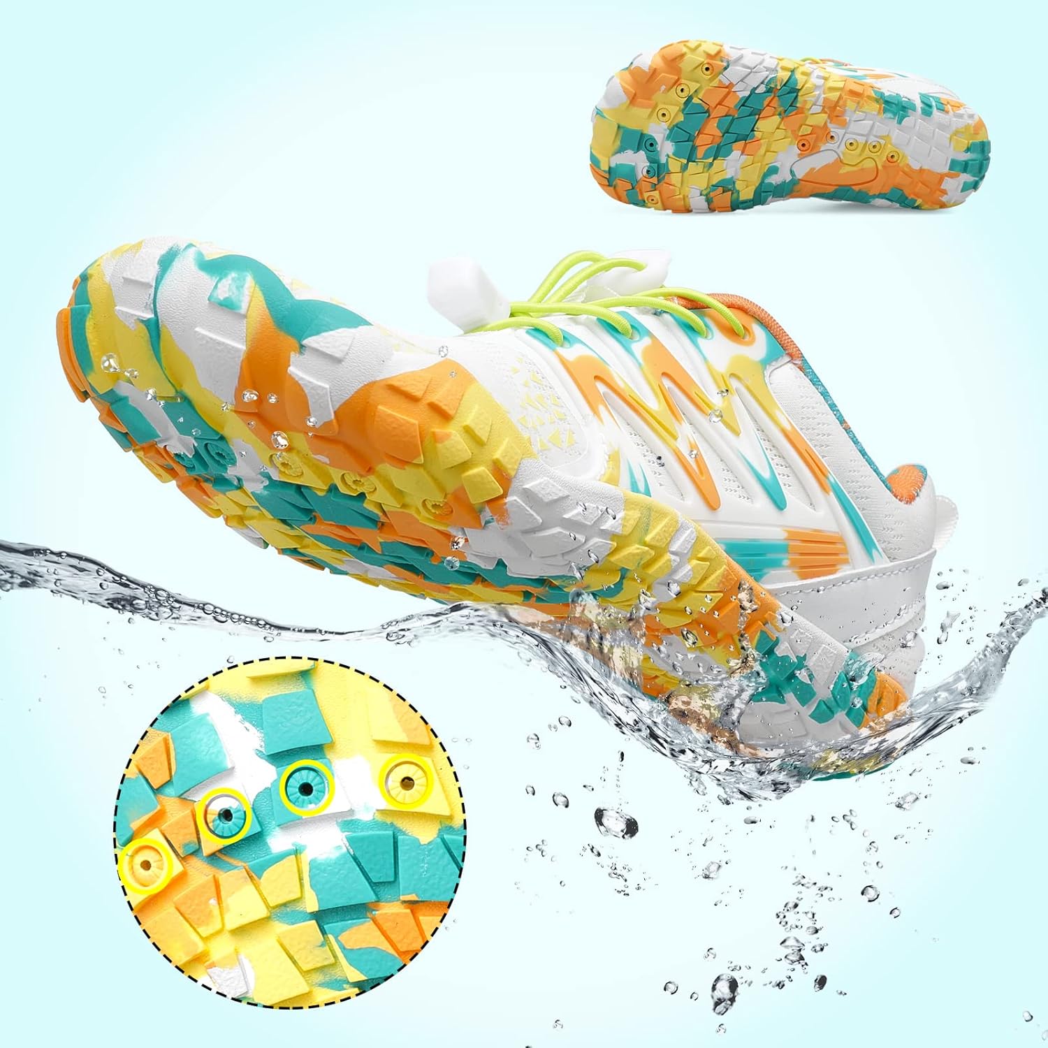 L-RUN Kids Water Shoes Quick Dry Boys Girls Barefoot Shoes for Beach Pool Sand Non-Slip Outdoor Athletic Walking Sneaker - Image 6