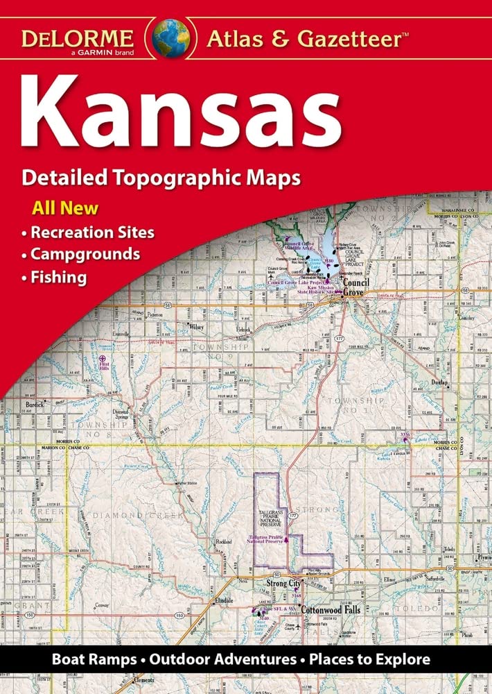Delorme Atlas & Gazetteer Kansas      Paperback – August 21, 2017